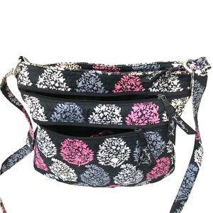 Vera Bradley Triple Zip Hipster Crossbody Purse Multicolor Women's Cotton Bag